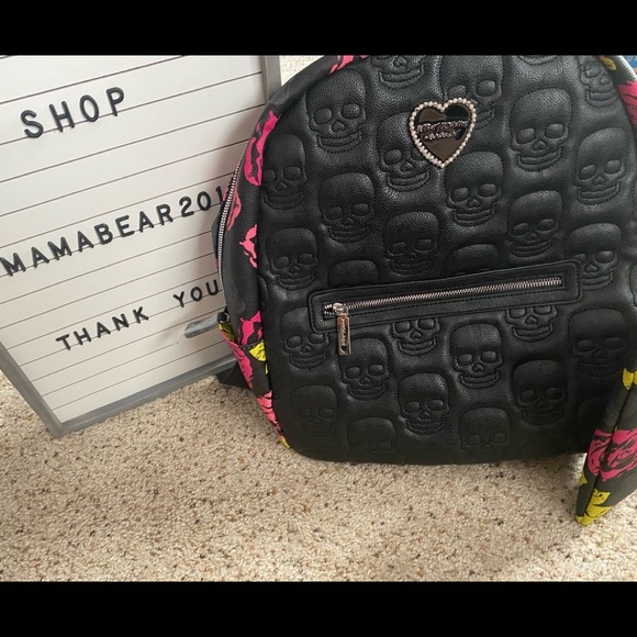 Betsey Johnson Handbags - Betsey Johnson Skull Backpack